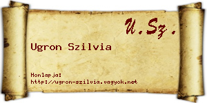Ugron Szilvia névjegykártya