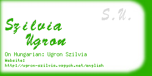 szilvia ugron business card